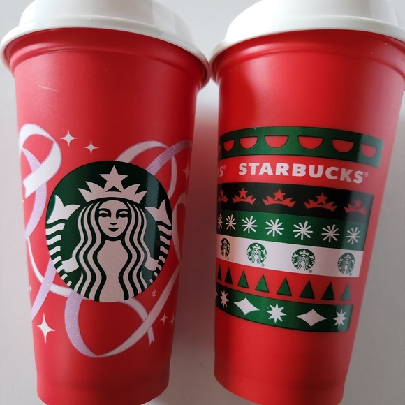 Set of 2 Starbucks Travel Cups Size Grande - Picture 4 of 9